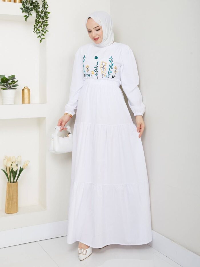 sommerkleid-Blumenstickerei