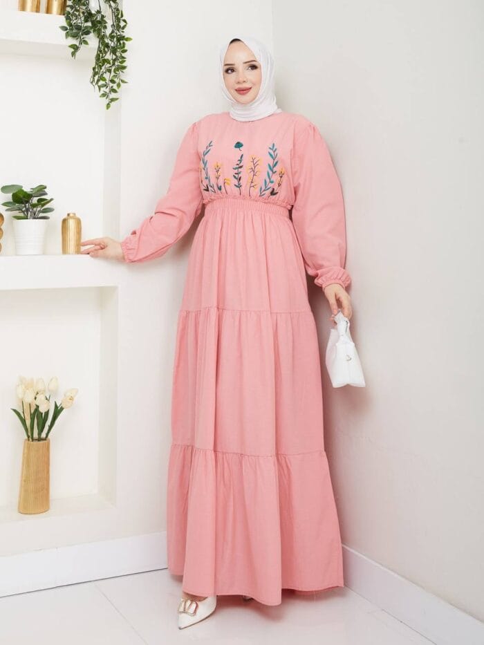 sommerkleid-Blumenstickerei