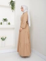 Sommer Maxikleid mit Knopfleiste und Taillengürtel