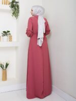 Sommer Maxikleid mit Knopfleiste und Taillengürtel