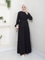Sommer Maxikleid mit Knopfleiste und Taillengürtel