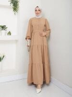 Sommer Maxikleid mit Knopfleiste und Taillengürtel
