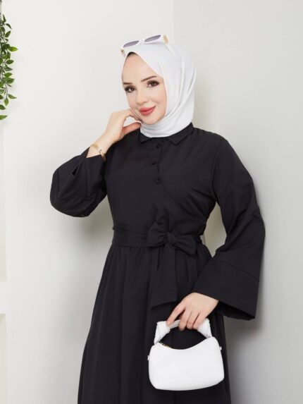 Maxi Dress with Waist Belt