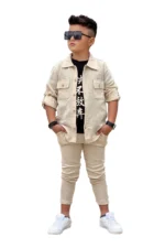 Boys 3-Piece Set – Shirt, T-shirt  Trousers | Summer Look 2025