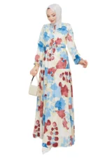 Watercolor Print Summer Dress | Airy, Long-Sleeved & Floral 2025 - Image 4