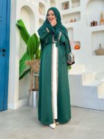 Elegantes Satin Kaftan Set – 2-teilig | Modest Fashion – Bild 12