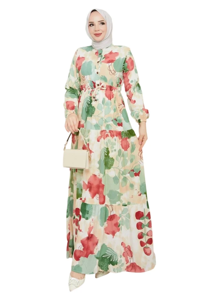 Watercolor Print Summer Dress | Airy, Long-Sleeved & Floral 2025 - Image 7