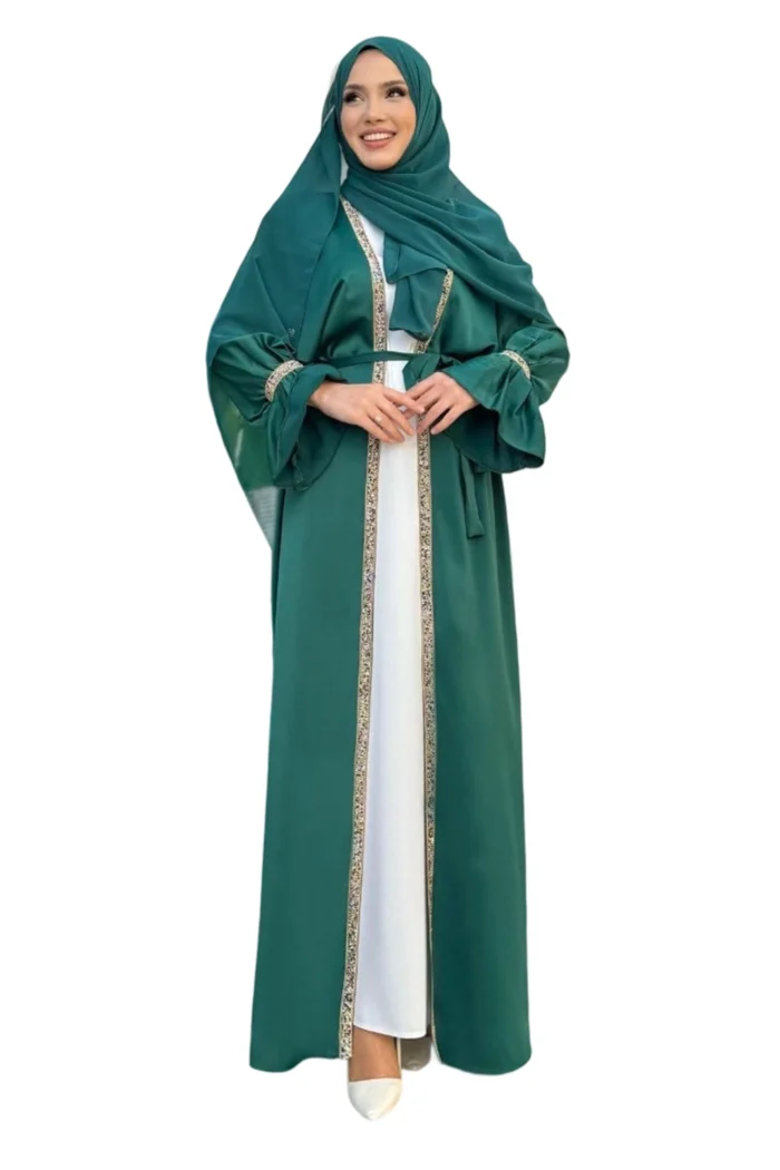 Elegantes Satin Kaftan Set – 2-teilig | Modest Fashion – Bild 14