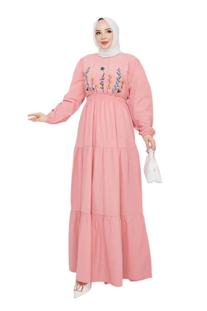 summer dress-floral embroidery