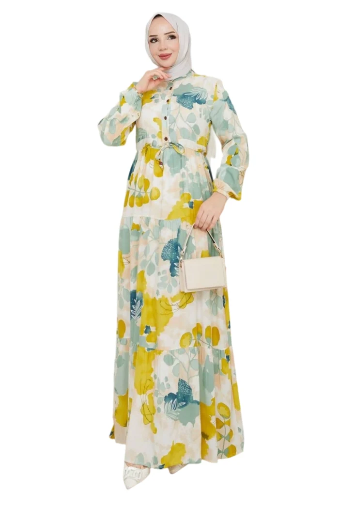 Watercolor Print Summer Dress | Airy, Long-Sleeved & Floral 2025 - Image 10