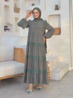 Elegant Maxi Dress with Ruffles and Lace Details – Airy Opaque - Image 7