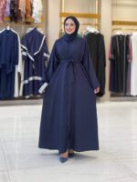Elegant Crinkle Abaya with Belt – Stylish & Timeless - Image 5