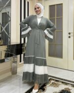 Modest Abaya mit Plisseeärmeln | Für Damen & Sommer 2025 – Bild 3