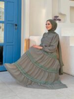 Elegant Maxi Dress with Ruffles and Lace Details – Airy Opaque - Image 11