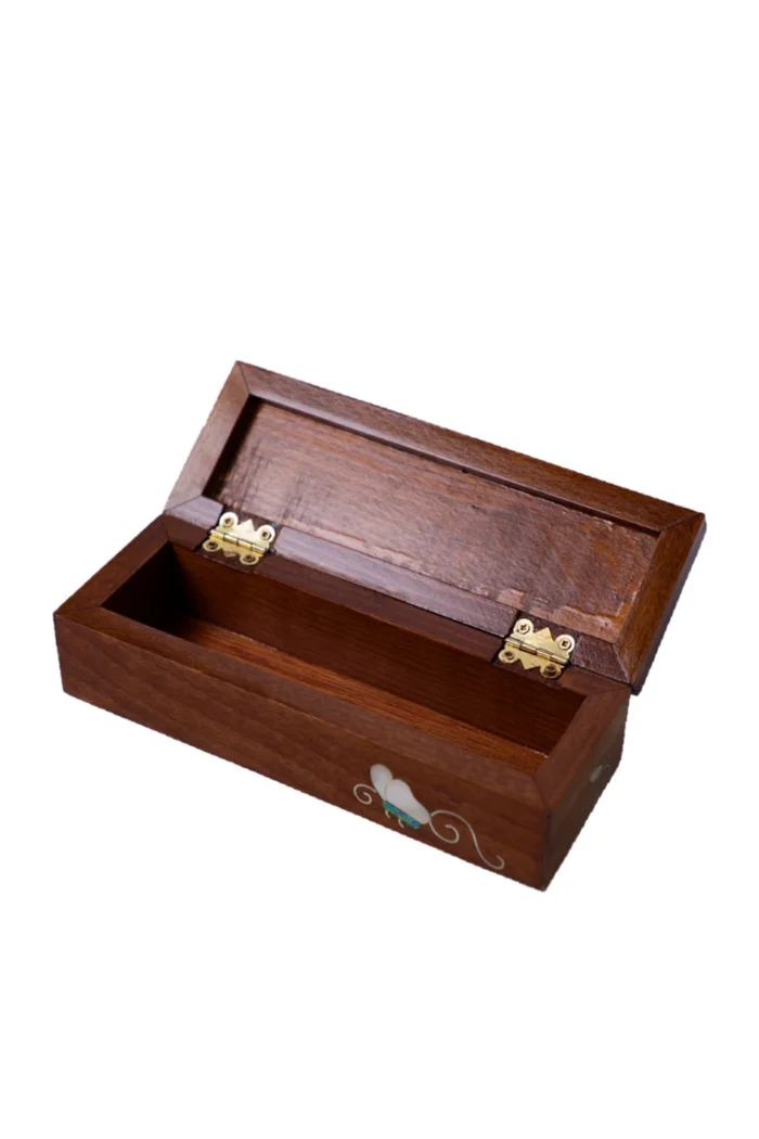 Handmade Wooden Jewelry Box with Mother-Of-Pearl Inlays - Image 3