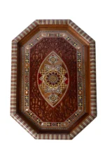 Handmade Damascus Mosaic Wooden Tray – Oriental - Image 2