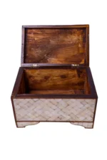 Handcrafted Wooden Box with Mother-Of-Pearl Inlay - Image 2