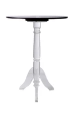 Three-legged Table with Plexiglass and Mother-Of-Pearl Inlay - Image 2