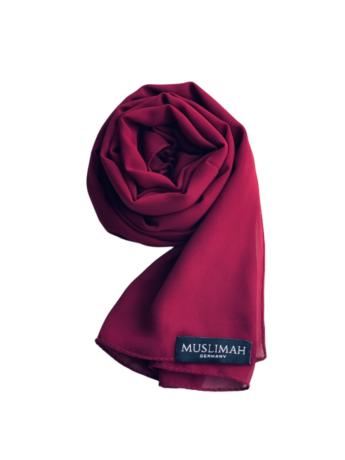Maroon Premium Chiffon Hijab - Image 1