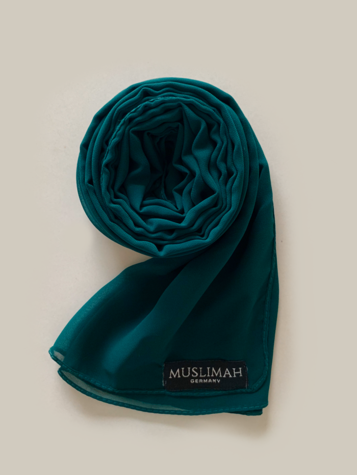 Hunter Green Premium Chiffon Hijab - Image 1
