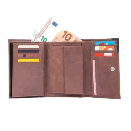 Klassische Damen-Ledergeldbörse | Bordeaux