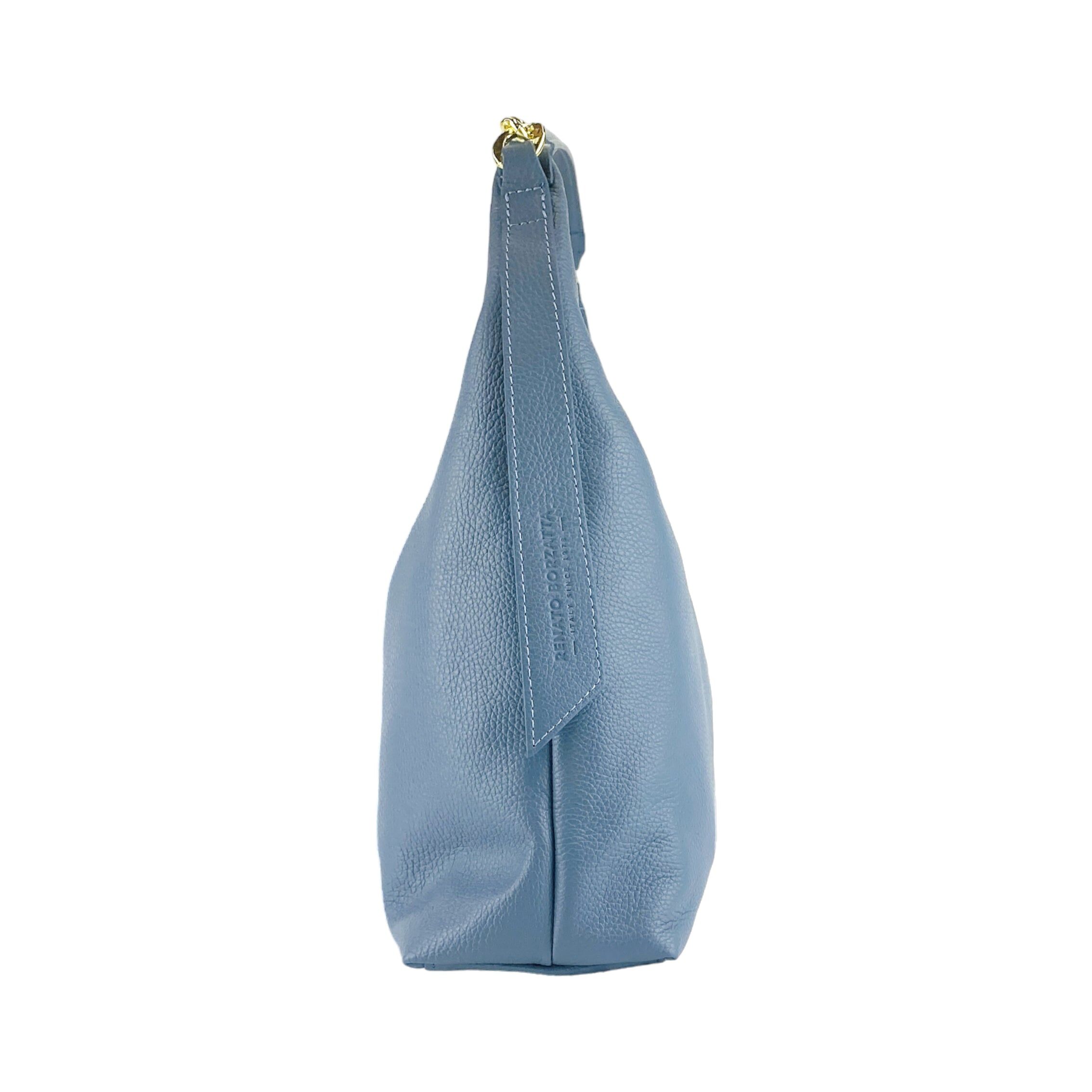 RB1017P_3.Jpg Soft Leather Shoulder Bag for Women | Light Blue - Image 4