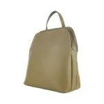 Damen-Leder-Rucksack mit Doppelfach | Taupe – Bild 2