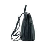 Women's Leather Backpack with Double Compartment | Black - Image 4