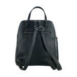 Women's Leather Backpack with Double Compartment | Black - Image 5