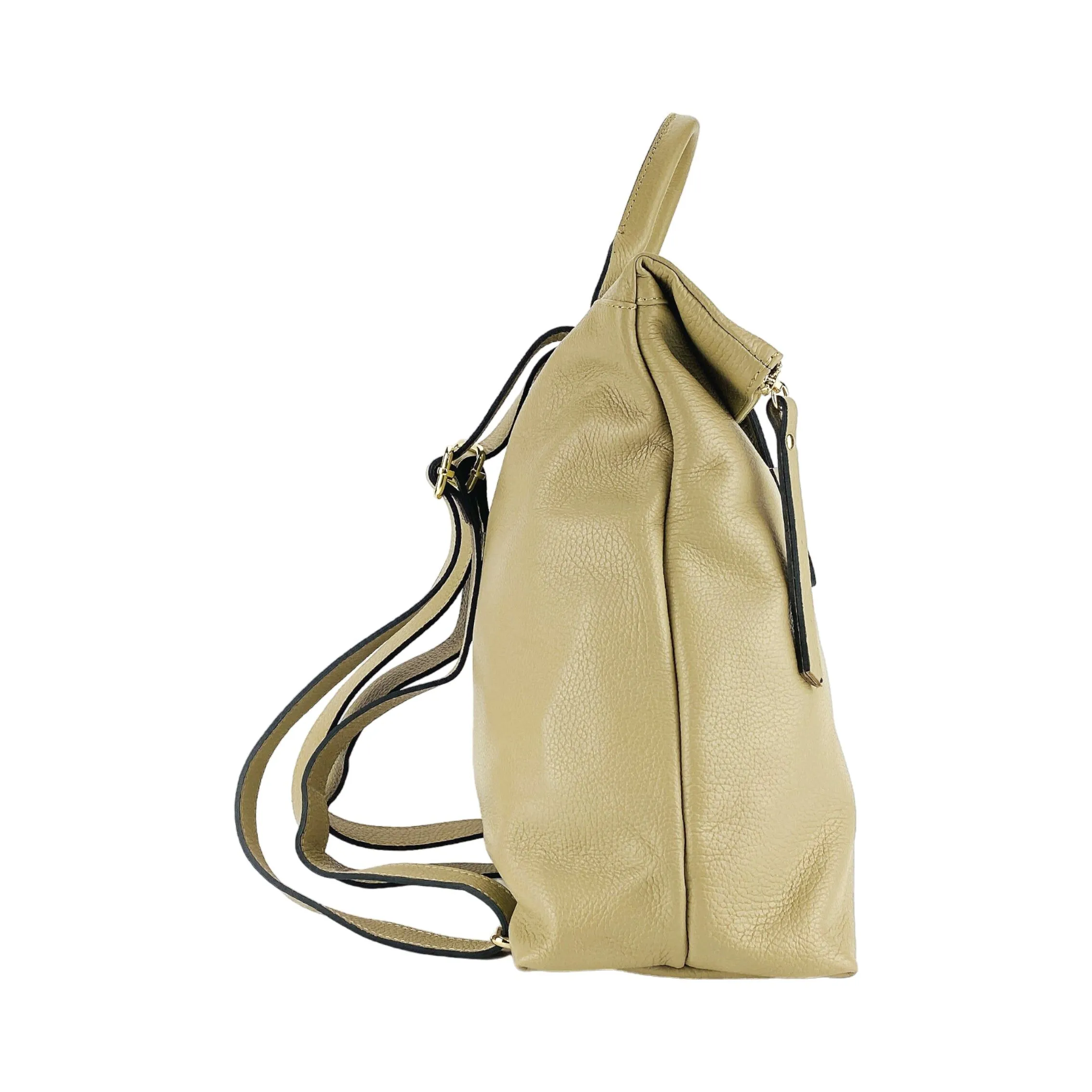 RB1021AL_3-1.jpg Weicher Leder-Rucksack für Damen | Beige – Bild 4