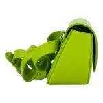 Abgerundete Leder-Umhängetasche für Damen | Limettengrün – Bild 5