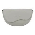 Abgerundete Leder-Umhängetasche für Damen | Eisgrau – Bild 2