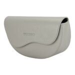 Rounded Leather Shoulder Bag for Women | Ice Gray - Image 3