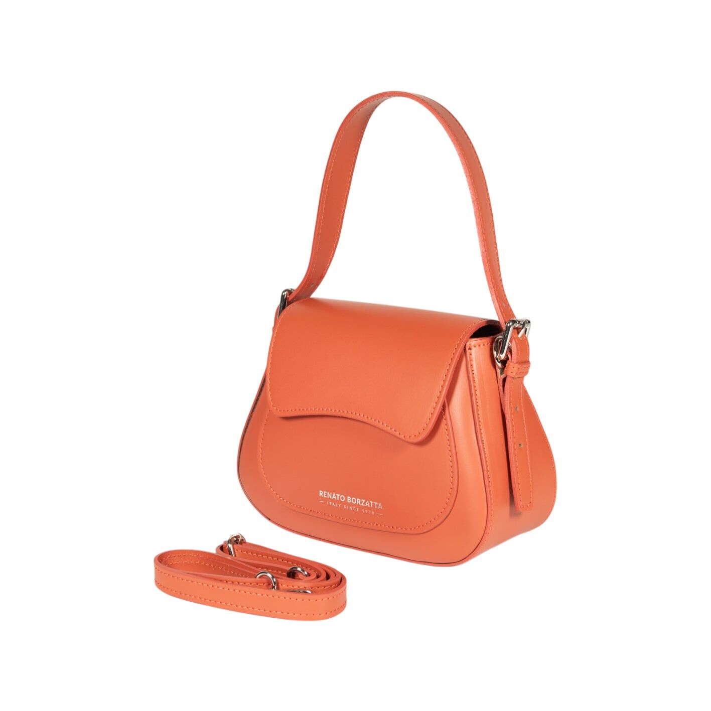 RB1030AM_1.Jpg "EMMA" shoulder bag with flap | Orange - Image 2