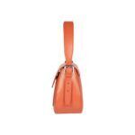 "EMMA" shoulder bag with flap | Orange - Image 4