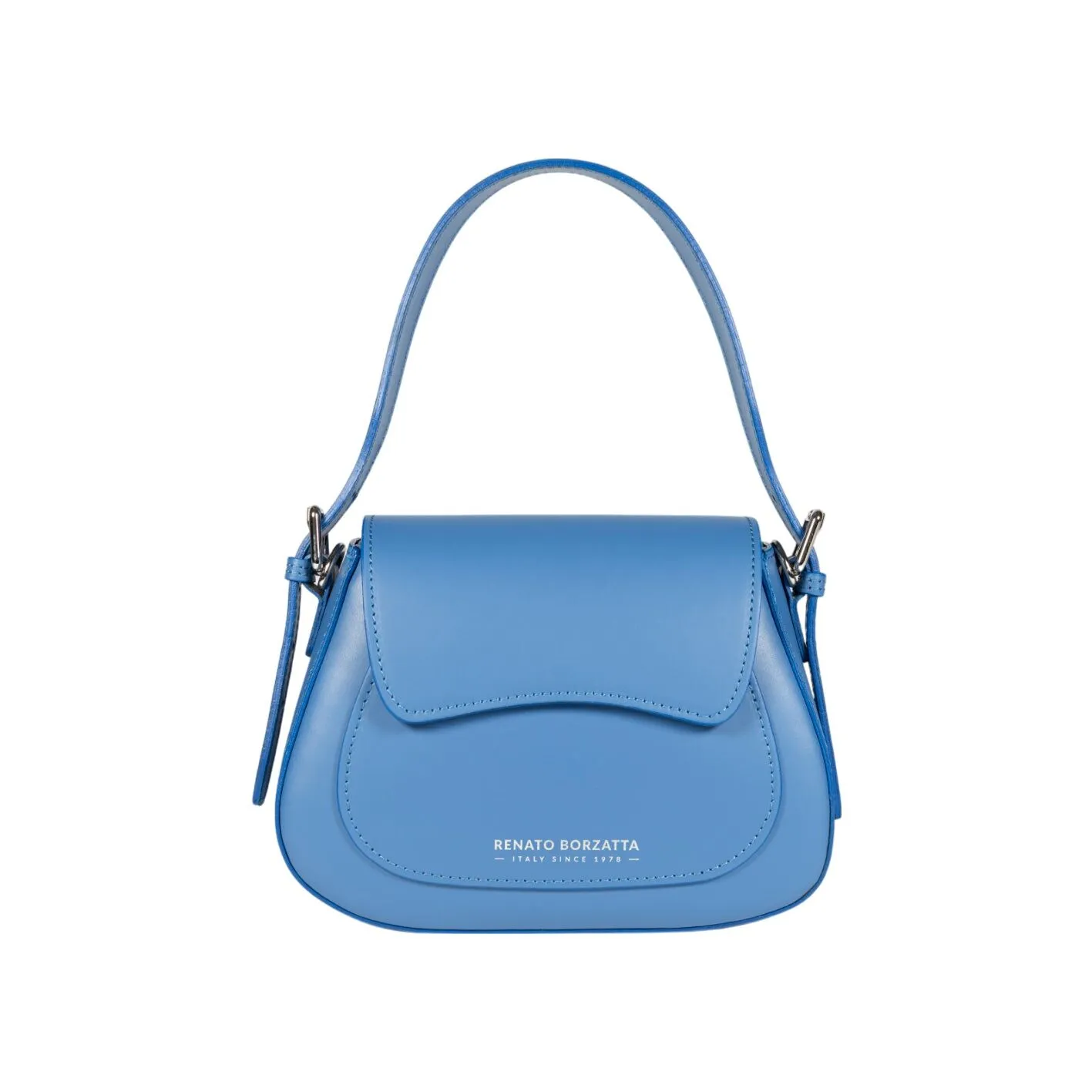 RB1030CP.jpg "EMMA" Shoulder Bag with Flap | Sky Blue - Image 1