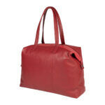 Convertible Leather Shopping Bag | Red - Image 2